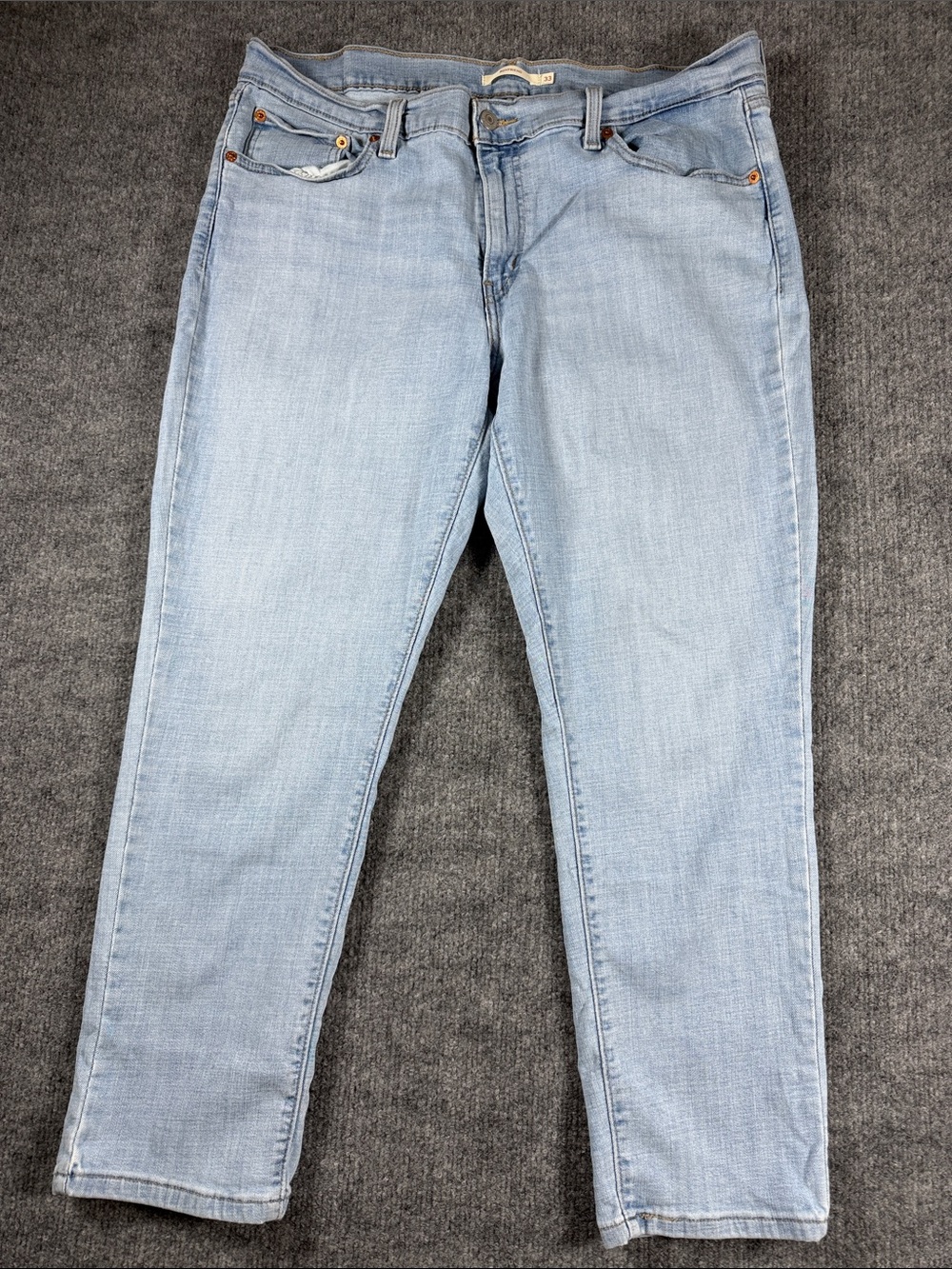 Levis Boyfriend Womens Denim Jeans Size 33 Light Wash